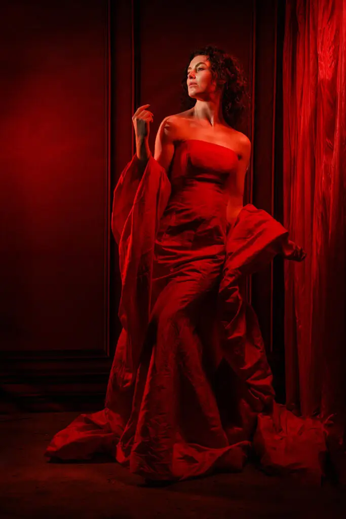 Red on Red Fashion Portrait